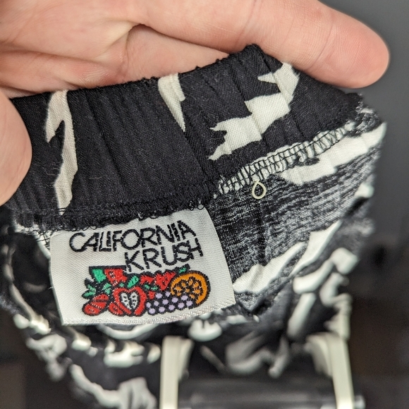 California Krush Midi Hawaiian Floral Tropical Skirt elastic waist womans small - Picture 4 of 5